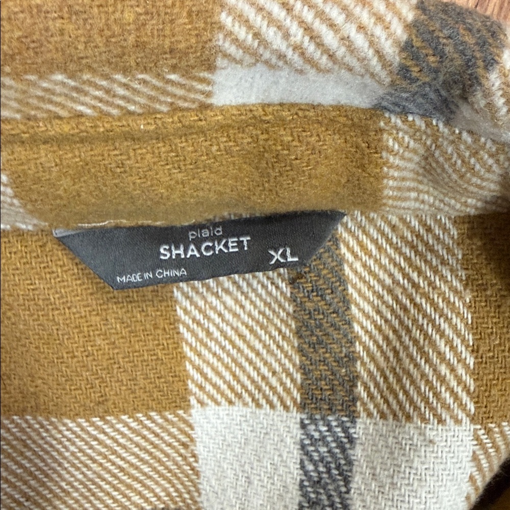 Mustard Plaid Button-Up Shacket - Picture 2 of 7
